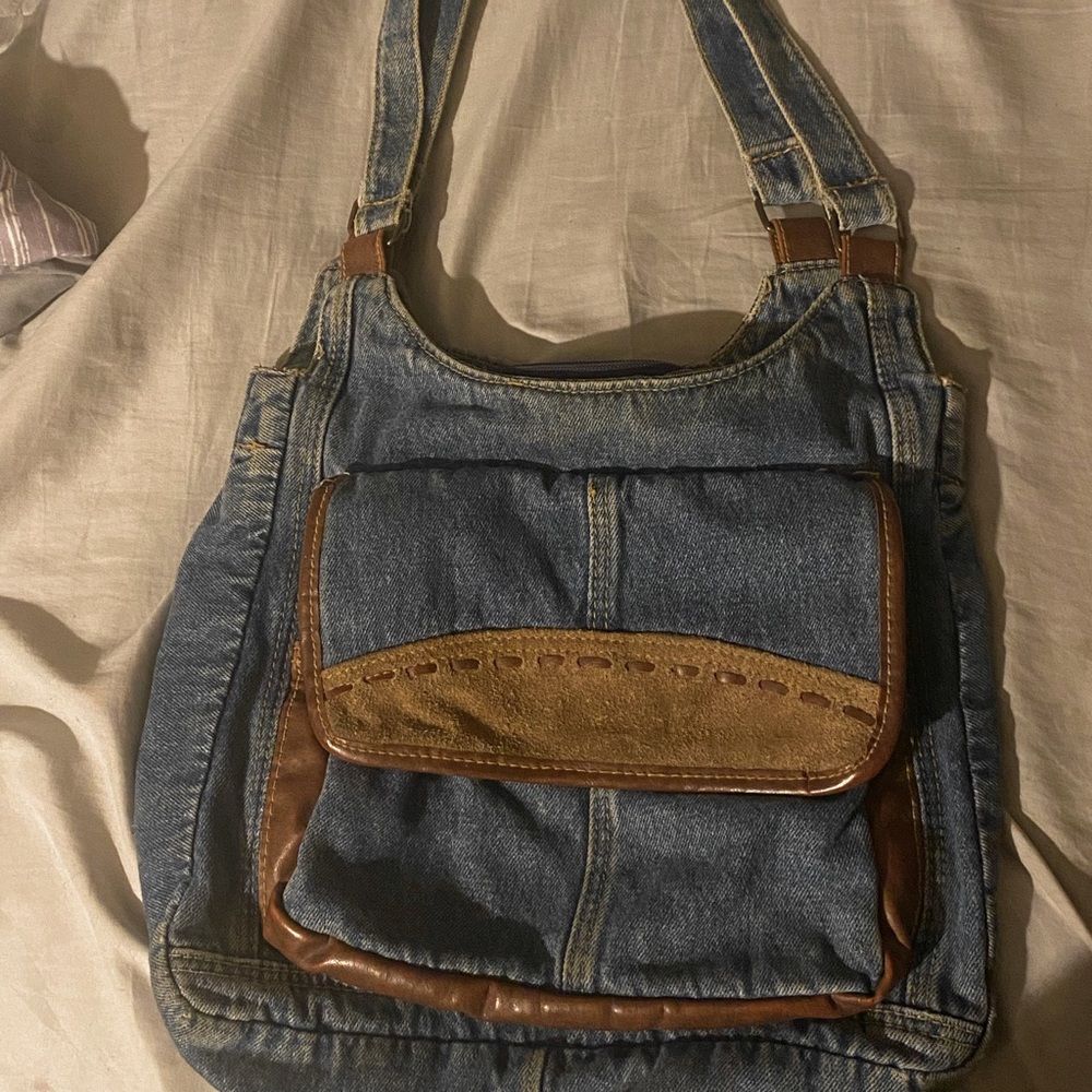 denim jean shoulder bag